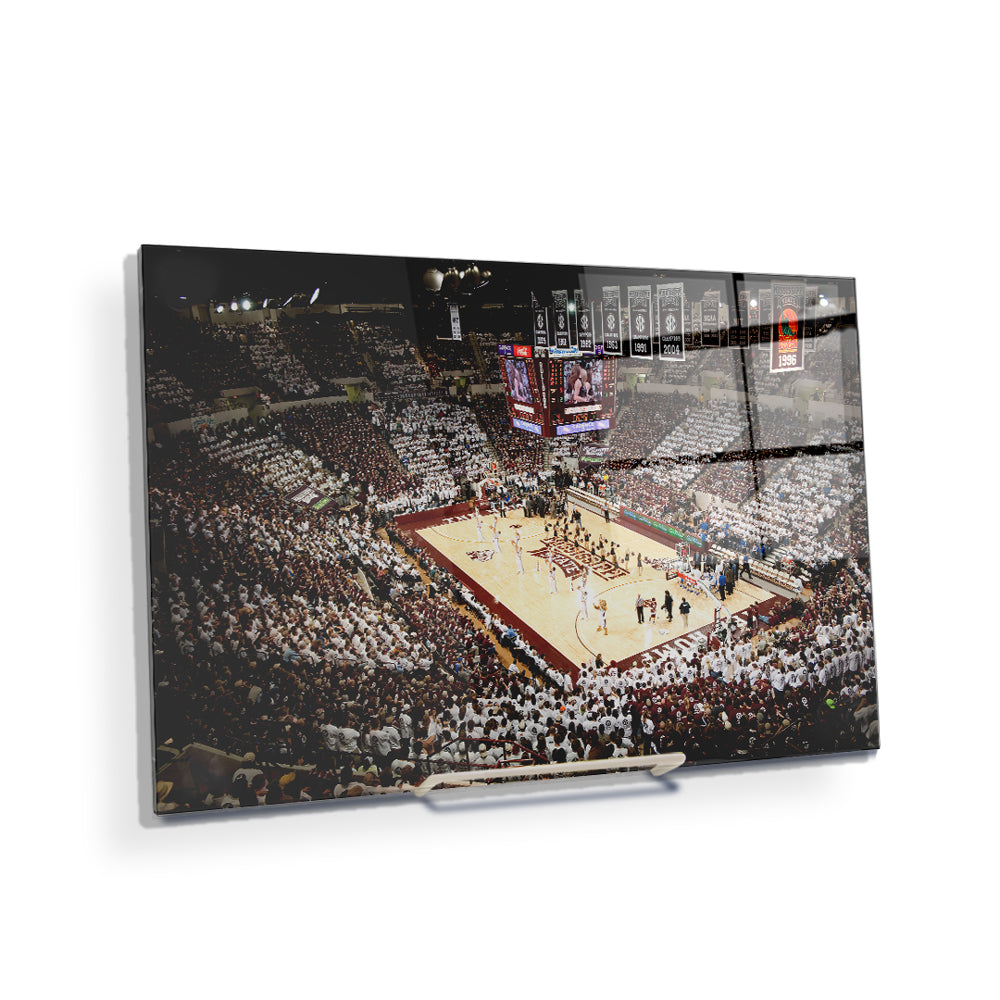 Mississippi State Bulldogs - Basketball Maroon & White Record Crowd - College Wall Art #Canvas
