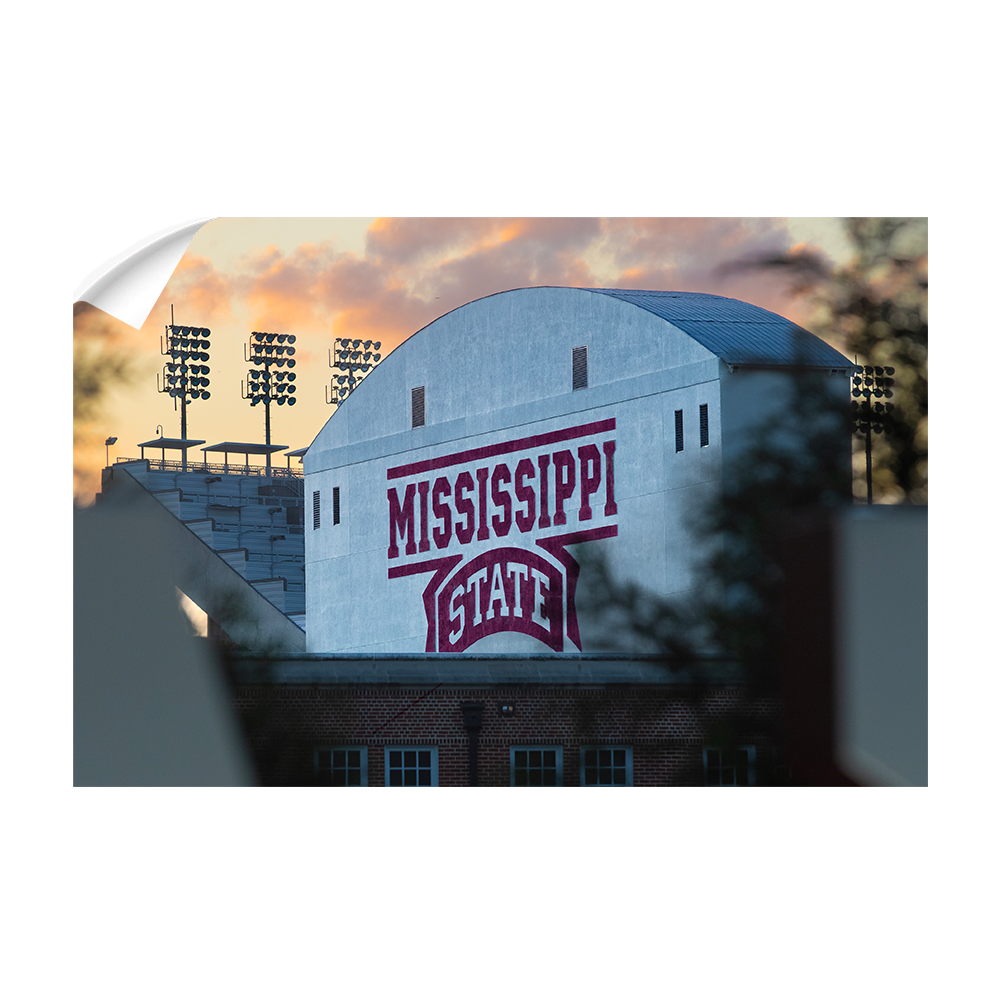 Mississippi State Bulldogs - Mississippi State Sunset - College Wall Art #Canvas