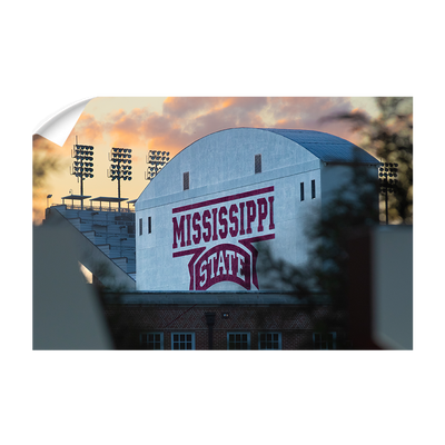 Mississippi State Bulldogs - Mississippi State Sunset - College Wall Art #Wall Decal