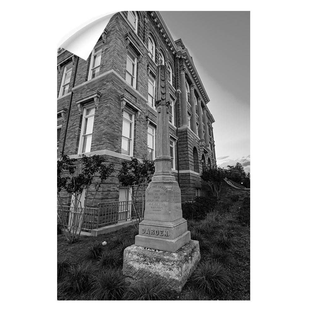 Mississippi State Bulldogs - Darden B&W - College Wall Art #Canvas 