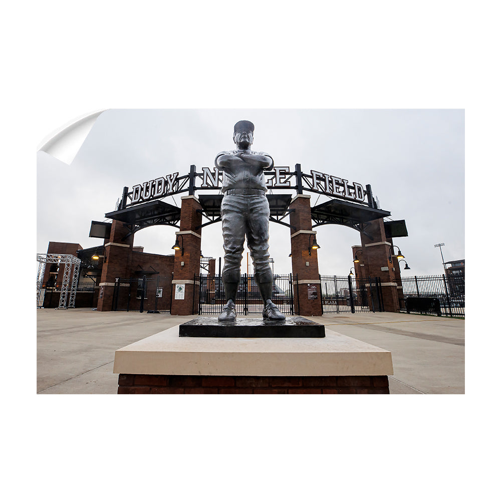 Mississippi State Bulldogs - Ron Polk Statue - College Wall Art #Canvas