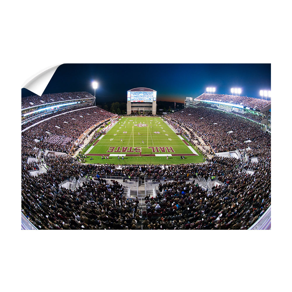 Mississippi State Bulldogs - Davis Wade Stadium Sunset - College Wall Art #Canvas