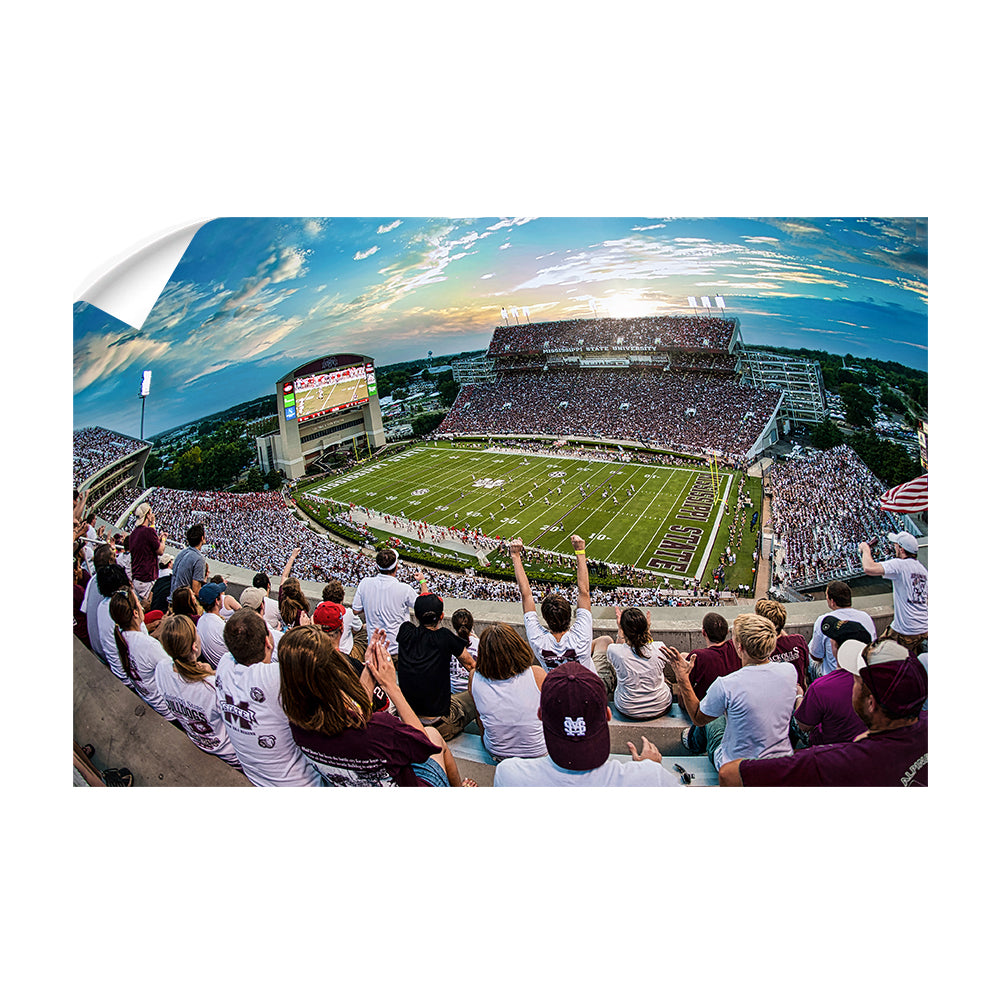 Mississippi State Bulldogs - Fisheye View - College Wall Art #Canvas