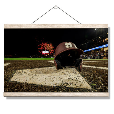Mississippi State Bulldogs - MSU Baseball Fireworks - College Wall Art #Hanging Canvas