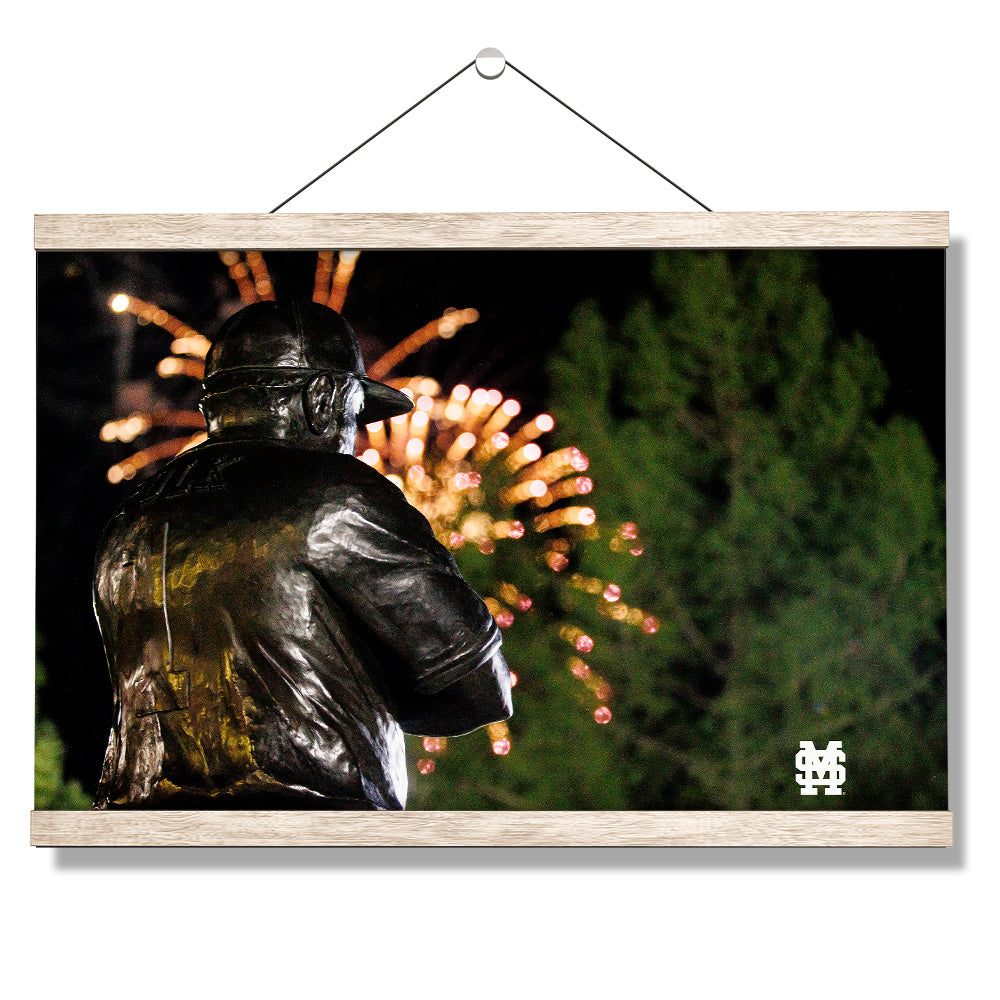 Mississippi State Bulldogs - Polk Fireworks - College Wall Art #Canvas