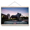 Mississippi State Bulldogs - Bully Statue Colvard Union Sunset - College Wall Art #Hanging Canvas