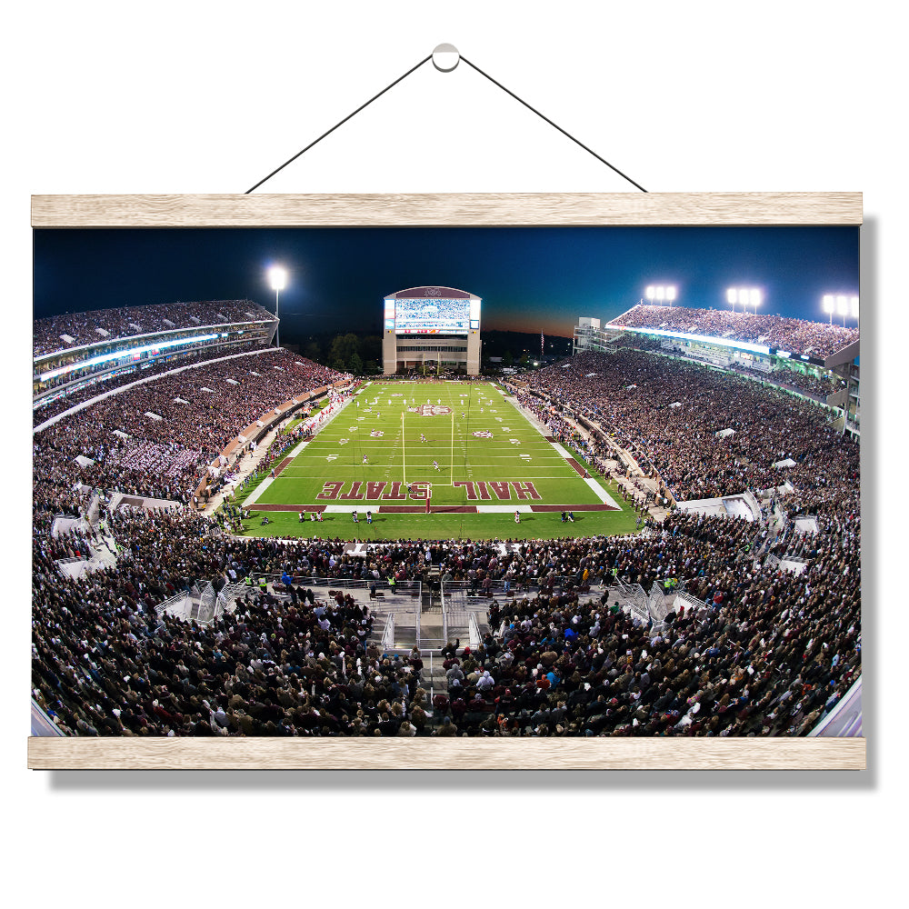 Mississippi State Bulldogs - Davis Wade Stadium Sunset - College Wall Art #Canvas