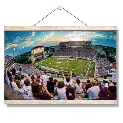 Mississippi State Bulldogs - Fisheye View - College Wall Art #Hanging Canvas