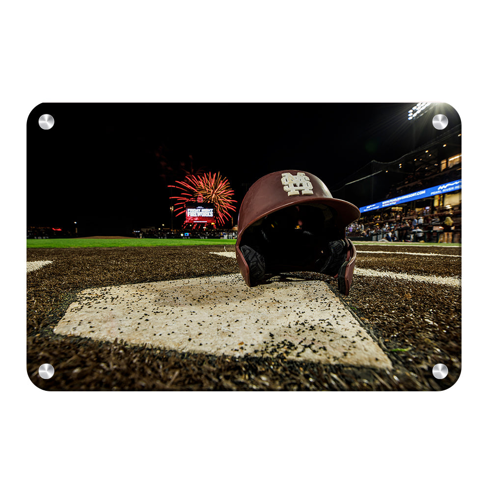 Mississippi State Bulldogs - MSU Baseball Fireworks - College Wall Art #Canvas