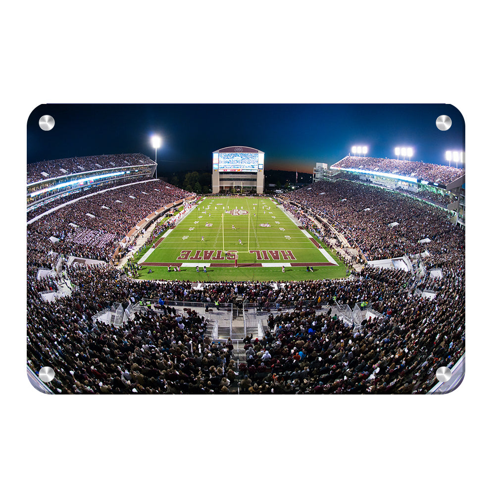 Mississippi State Bulldogs - Davis Wade Stadium Sunset - College Wall Art #Canvas