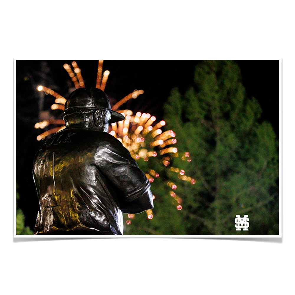 Mississippi State Bulldogs - Polk Fireworks - College Wall Art #Canvas