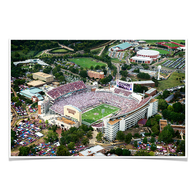 Mississippi State Bulldogs - Touchdown Aerial Davis Wade Stadium - College Wall Art #Poster