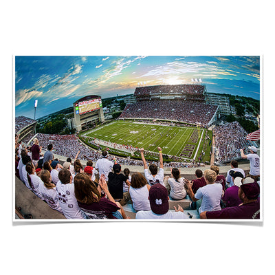 Mississippi State Bulldogs - Fisheye View - College Wall Art #Poster