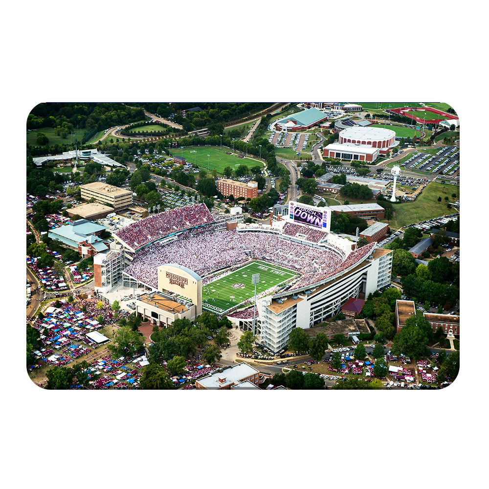 Mississippi State Bulldogs - Touchdown Aerial Davis Wade Stadium - College Wall Art #Canvas