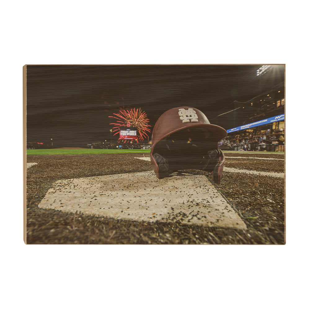 Mississippi State Bulldogs - MSU Baseball Fireworks - College Wall Art #Canvas