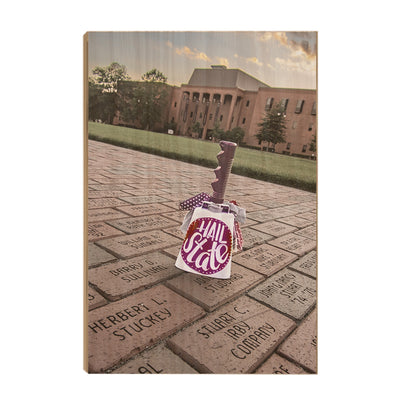 Mississippi State Bulldogs - Hail State Cowbell - College Wall Art #Wood