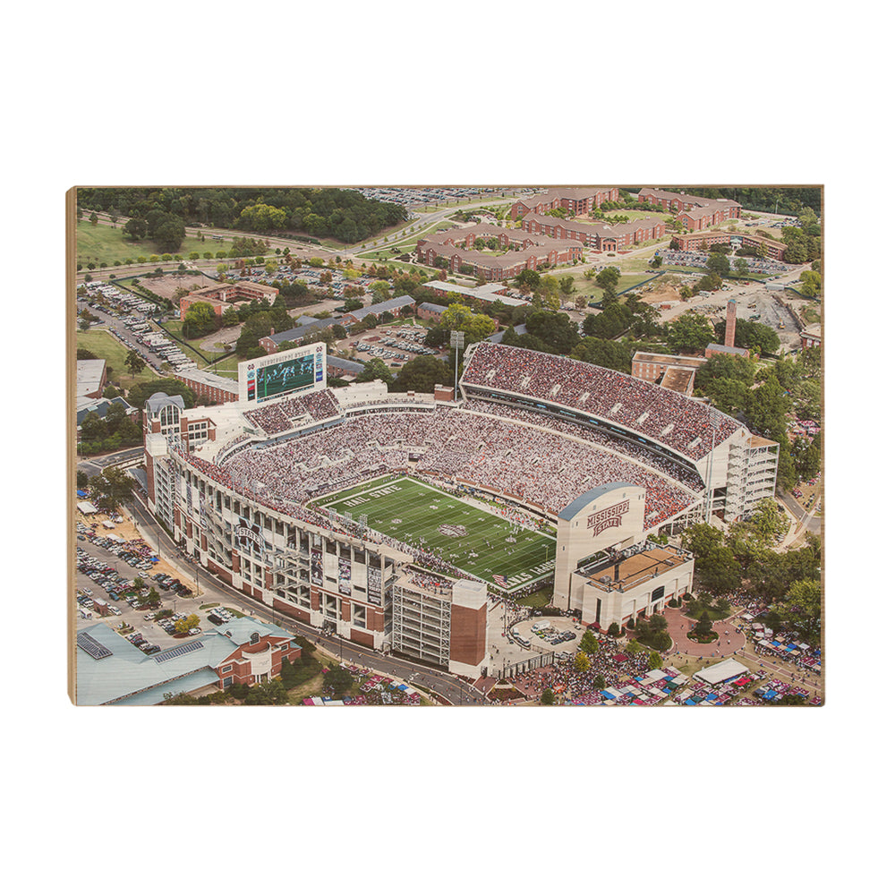 Mississippi State Bulldogs - Aerial Davis Wade Stadium - College Wall Art #Canvas