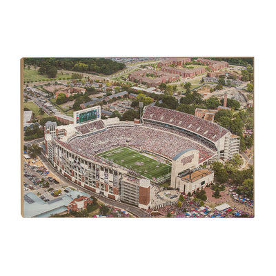 Mississippi State Bulldogs - Aerial Davis Wade Stadium - College Wall Art #Wood