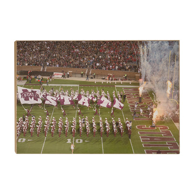 Mississippi State Bulldogs - Enter M Canvas - College Wall Art #Wood
