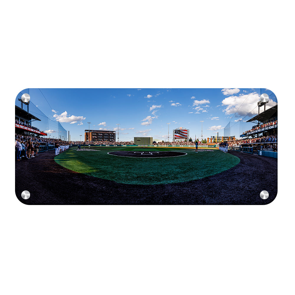 Mississippi State Bulldogs - Baseball Stars & Stripes Panoramic - College Wall Art #Canvas