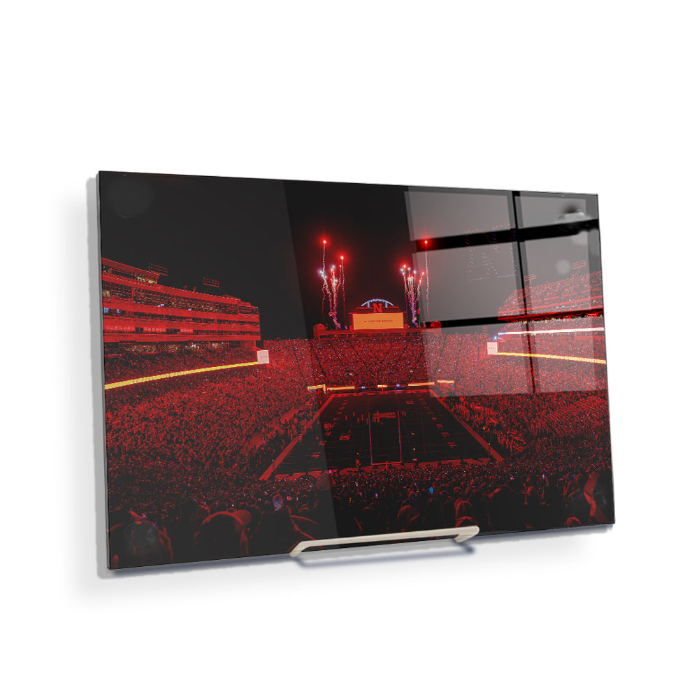 Nebraska Cornhuskers - Saturday Night in Nebraska's Memorial Stadium - College Wall Art #Canvas