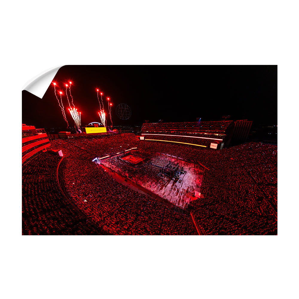 Nebraska Cornhuskers - Volleyball Day under the LED's - College Wall Art #Canvas