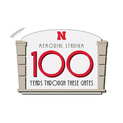 Nebraska Cornhuskers - Memorial Stadium 100 Years Through These Gates - College Wall Art #Wall Decal