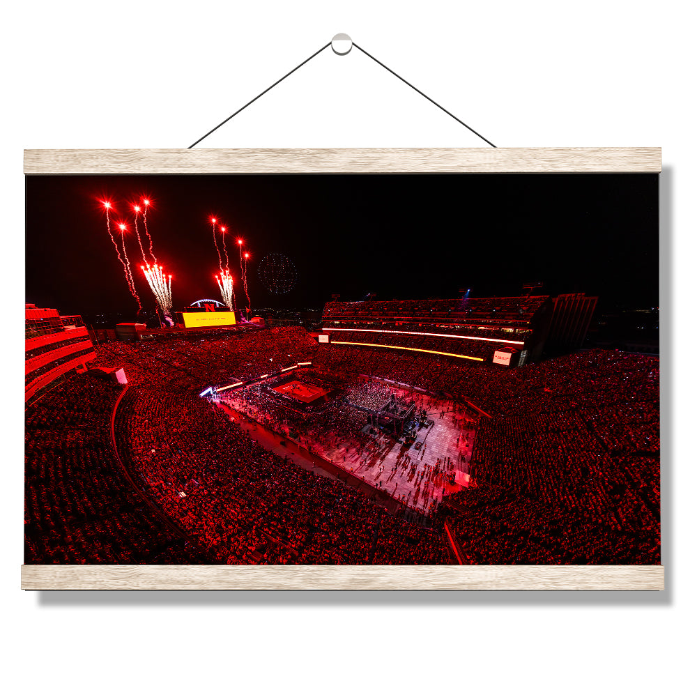 Nebraska Cornhuskers - Volleyball Day under the LED's - College Wall Art #Canvas