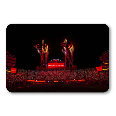 Nebraska Cornhuskers - Light Up Memorial Stadium - College Wall Art #PVC