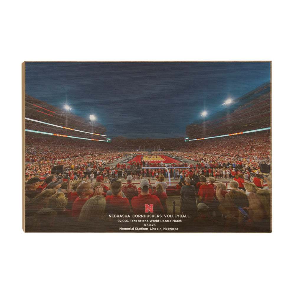 Nebraska Cornhuskers - Nebraska Cornhuskers Volleyball 92,003 World Record Match - College Wall Art #Canvas