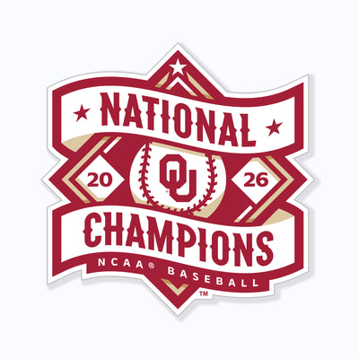 Oklahoma Sooners - Baseball National Champions Logo Single Layer Metal Dimensional Wall Art