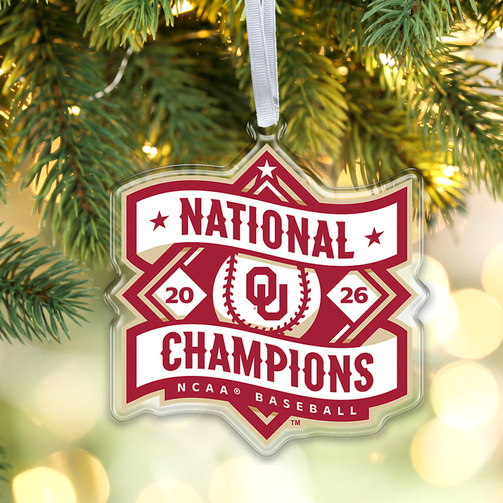 Oklahoma Sooners -  Baseball National Champions Logo Ornament & Bag Tag