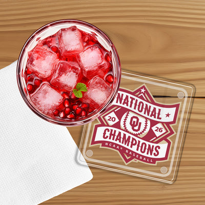 Oklahoma Sooners - Baseball National Champions Logo Drink Coaster