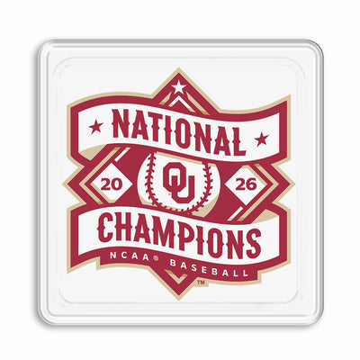 Oklahoma Sooners - Baseball National Champions Logo Drink Coaster