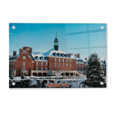 Oklahoma State Cowboys - Oklahoma State Campus Snowfall - College Wall Art #Acrylic