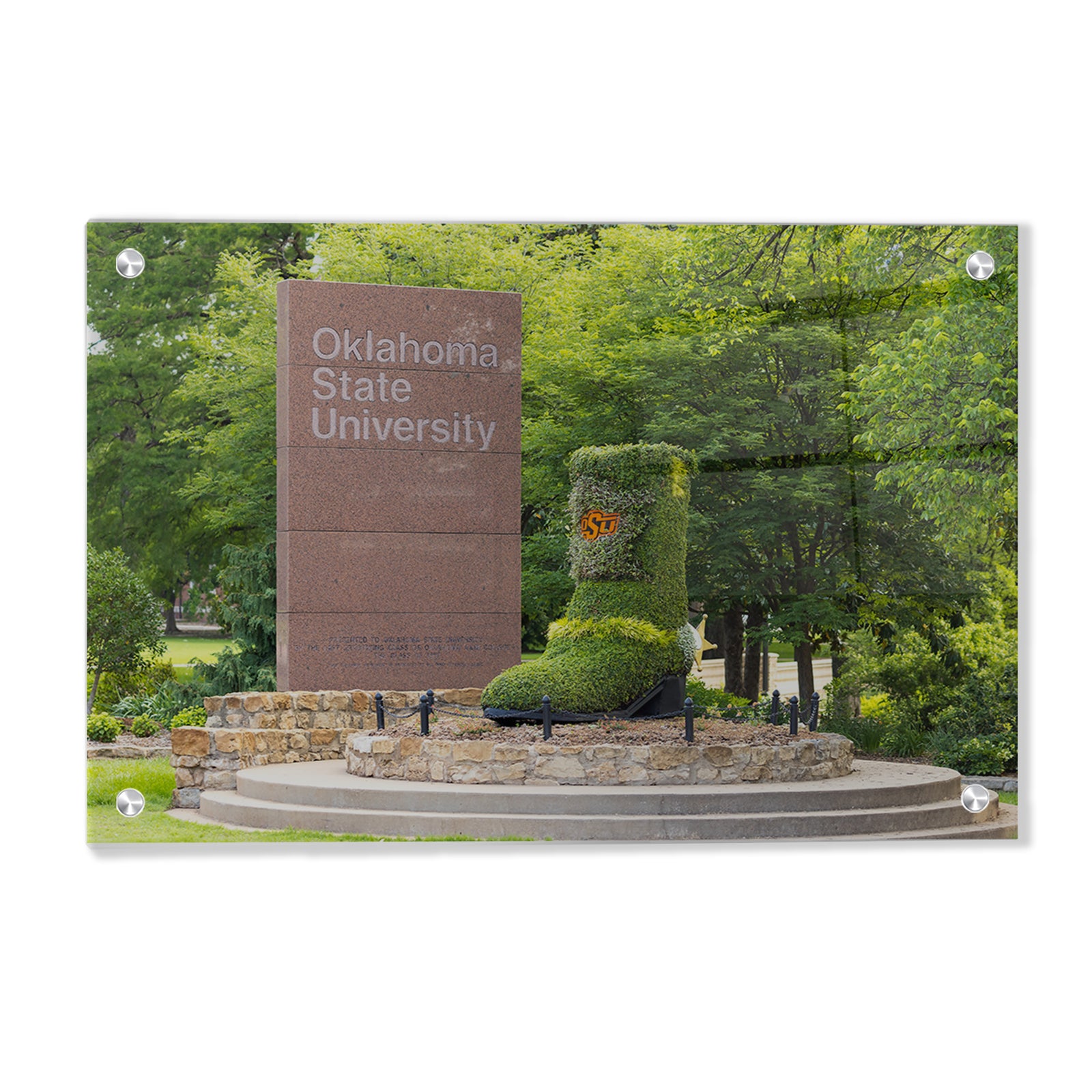 Oklahoma State Cowboys - OSU Boot Topiary - College Wall Art #Canvas