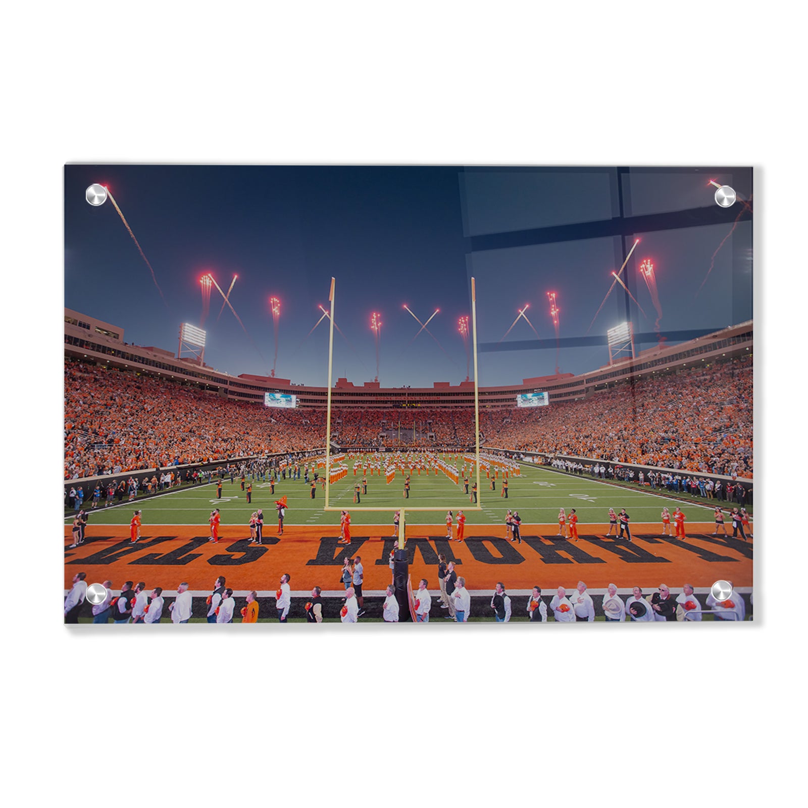 Oklahoma State Cowboys - Oklahoma State Fireworks - College Wall Art #Canvas