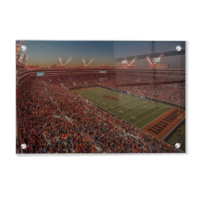 Oklahoma State Cowboys - Boone Pickens Stadium Sunset - College Wall Art #Acrylic