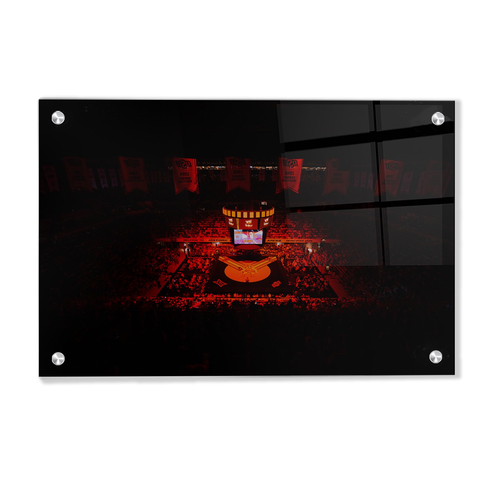Oklahoma State Cowboys - Wrestling Lights - College Wall Art #Canvas