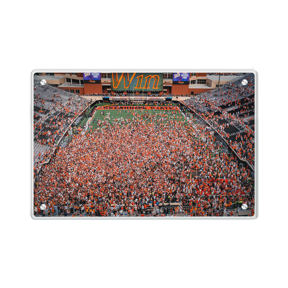 Oklahoma State Cowboys - Oklahoma State Win Storm the Field - College Wall Art #Canvas