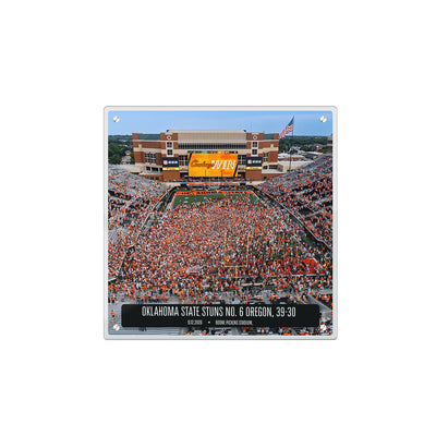 Oklahoma State Cowboys - Oklahoma State Stuns No. 6 Oregon Storms the Field - College Wall Art #Acrylic
