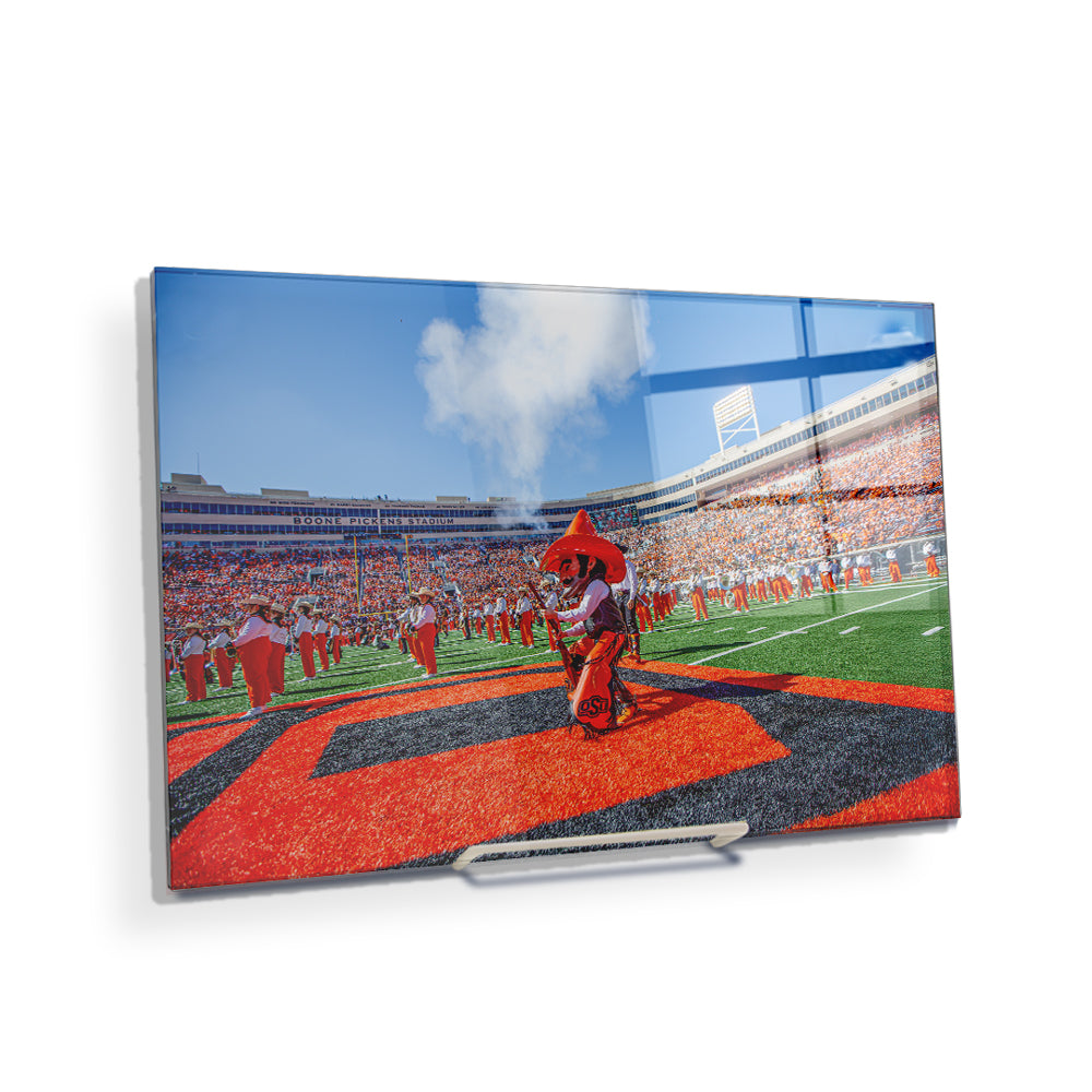 Oklahoma State Cowboys - Pistol Pete on the 50 - College Wall Art #Canvas