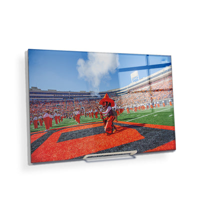 Oklahoma State Cowboys - Pistol Pete on the 50 - College Wall Art #Acrylic Mini