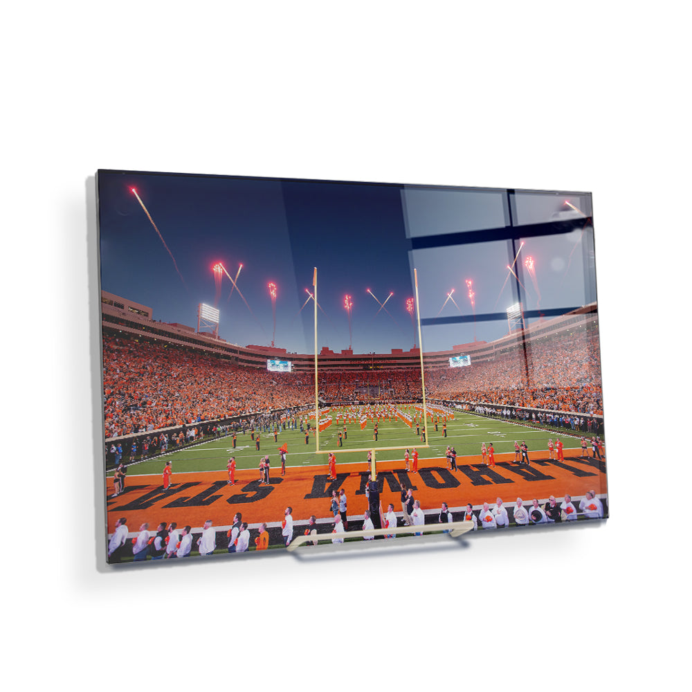 Oklahoma State Cowboys - Oklahoma State Fireworks - College Wall Art #Canvas