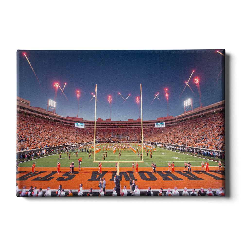 Oklahoma State Cowboys - Oklahoma State Fireworks - College Wall Art #Canvas