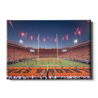 Oklahoma State Cowboys - Oklahoma State Fireworks - College Wall Art #Canvas