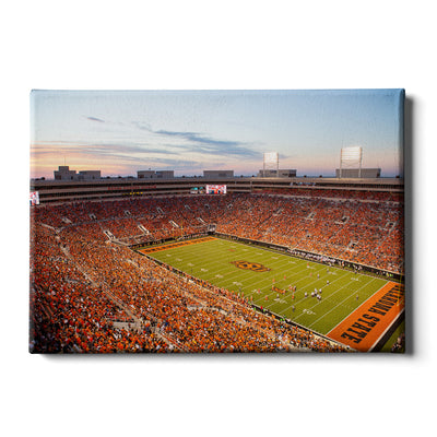 Oklahoma State Cowboys - OSU Orange Out Sunset - College Wall Art #Canvas