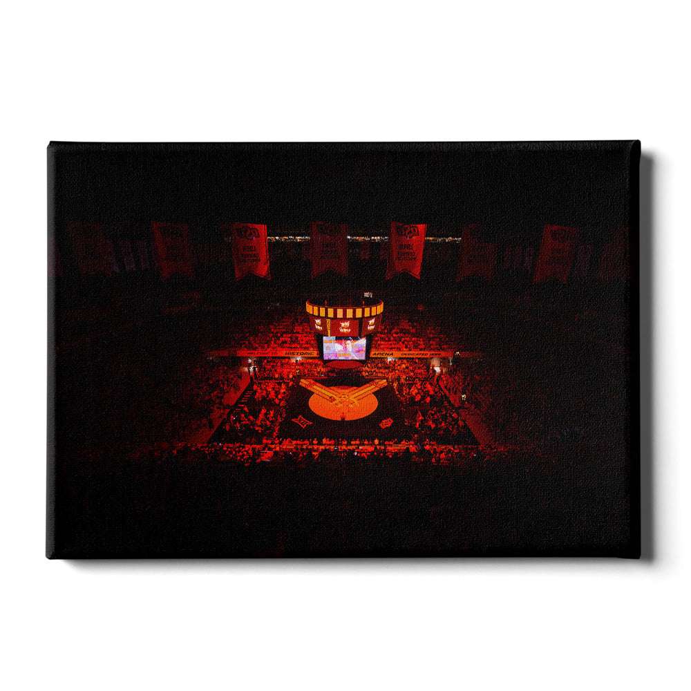 Oklahoma State Cowboys - Wrestling Lights - College Wall Art #Canvas