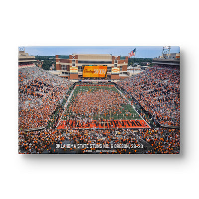 Oklahoma State Cowboys - Oklahoma State Stuns No. 6 Oregon - College Wall Art #Canvas