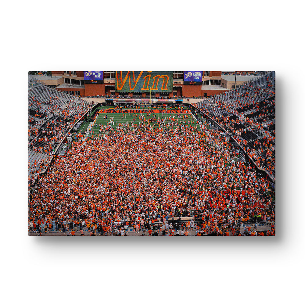 Oklahoma State Cowboys - Oklahoma State Win Storm the Field - College Wall Art #Canvas
